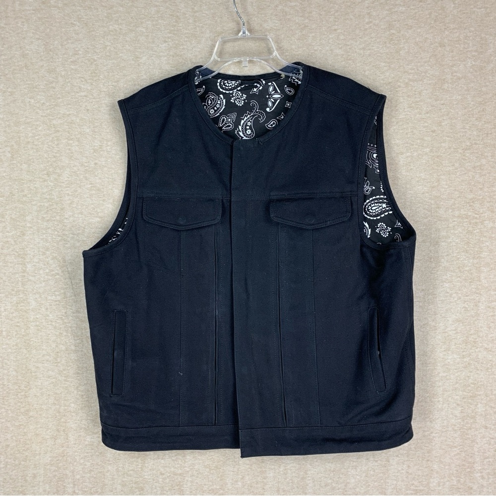 🚨 SOLD 🚨 First MFG Co Vest 2XL 20oz Raw Canvas Heavy Hitter Concealed Pocket